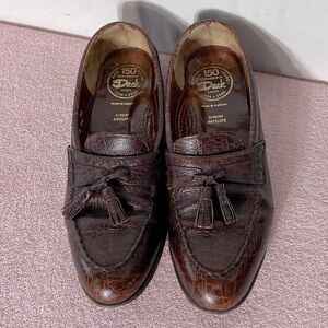 Vintage Dack Brown Antelope Leather Loafers Shoes 8.5